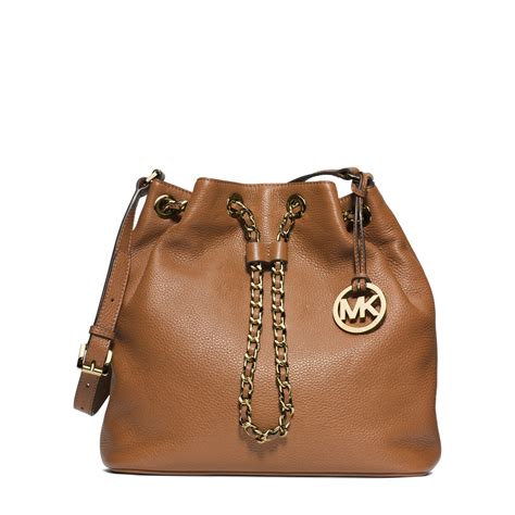 Michael Michael Kors Leather Frankie Drawstring Bag